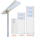 Intégré dans un réverbère à LED solaire